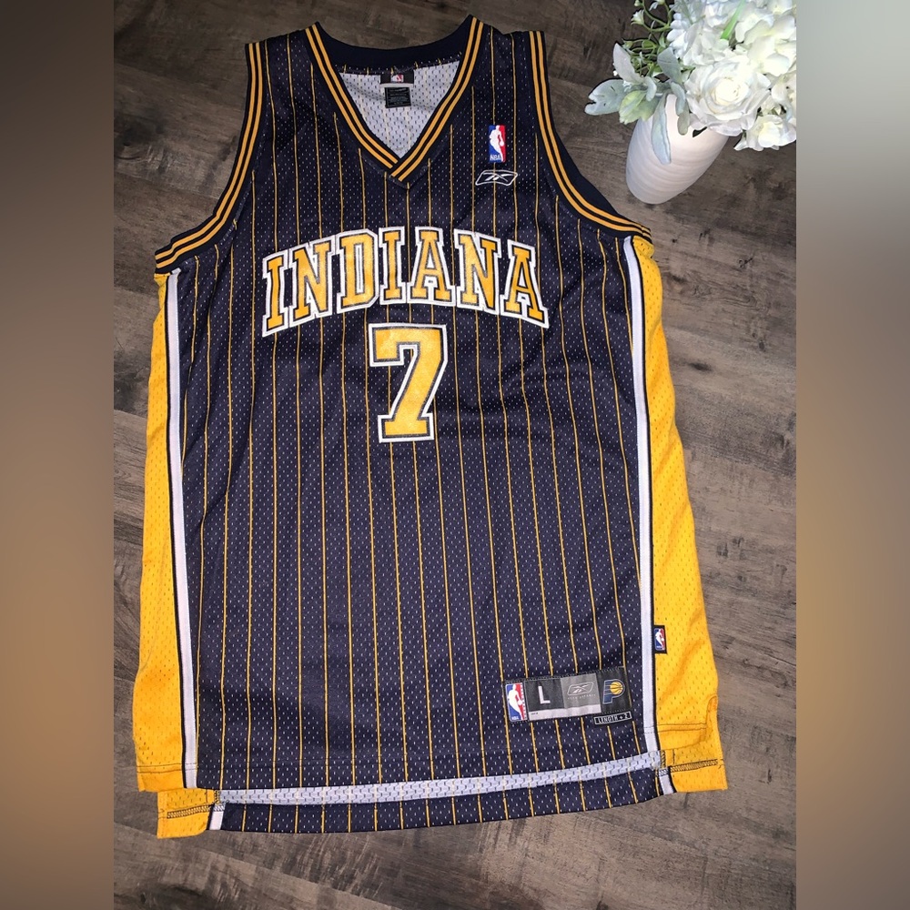 JERMAINE O’NEIL INDIANA PACERS #7 AUTHENTIC STITCHED REEBOK RETRO JERSEY